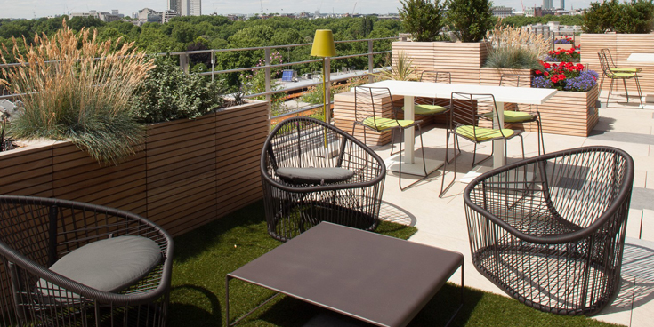 Photo of the London office's terrace